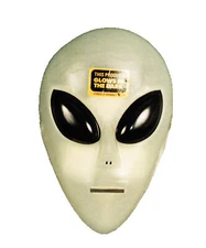 Glow-in-the-Dark Alien Mask – Realistic Sci-Fi Costume for Halloween