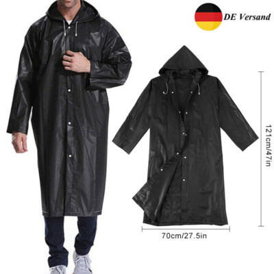 Regenjacke wasserdicht Wetterschutz Jacke mit Kapuze Poncho Regenmantel Unisex