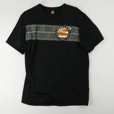 Quiksilver Men Swimwear Medium Rash Guard UV Protection Logo Short Sleeve Tee