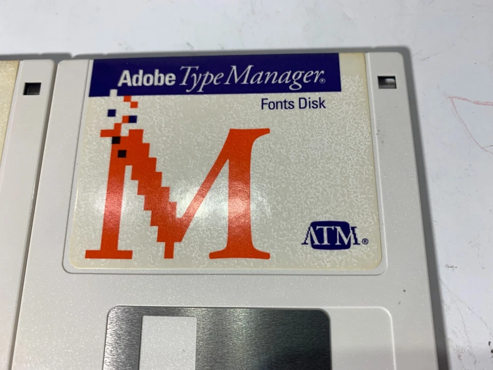 ADOBE TYPE MANAGER 1.1 - 2 FLOPPY DISK: WINDOWS VERSION / FONTS DISK - Immagine 3 di 4