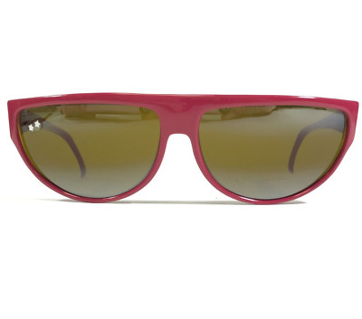 Vintage Cebe Sunglasses Red Geometric Frames with Brown Lenses 59-18-115