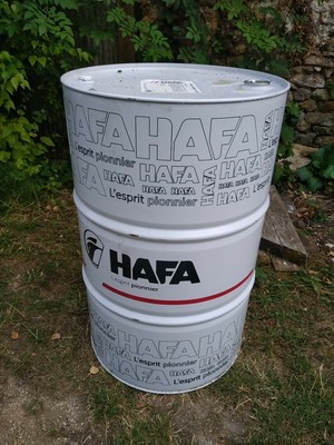 Hafa Fut Xxl Bidon Huile Vide 200l Objet Metier Industriel Table Mange Debout Ebay