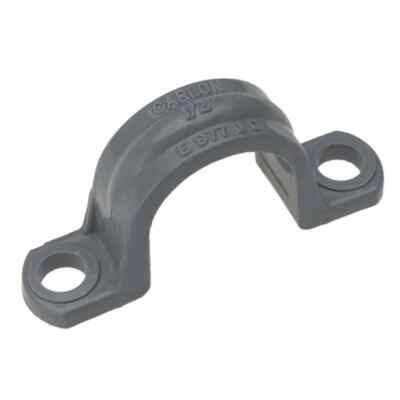 Carlon 1/2 In. 2-Hole PVC schedule 40/80 strap clamp (25-Pack) E977DCCTN