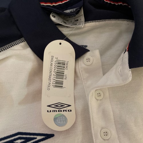 RARE SIGNED NEW VINTAGE ENGLAND POLO SHIRT SVEN GORAN ERIKSON & TORD GRIP - Picture 3 of 3
