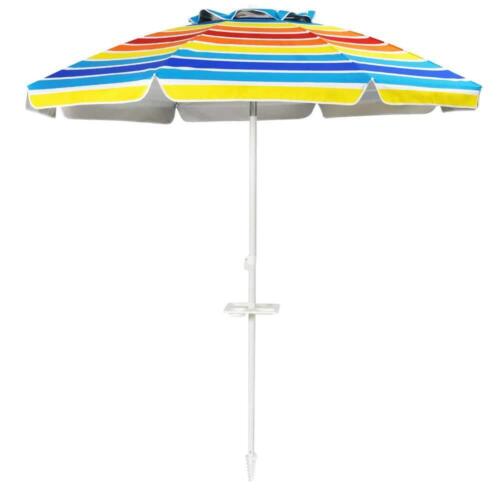 Sunrinx Beach Umbrella 86.5"Hx86.5"Wx86.5"D UV Protect+Sand Anchor Tilt Portable - Picture 1 of 11