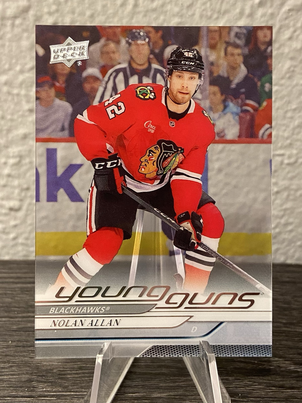 2024-25 Upper Deck Series 2 Nolan Allan CLEAR CUT Young Guns #491 Blackhawks