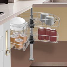 For Kitchen Spice Rack Turntable Skid Lazy Susan Turntable Cabinet Organizer