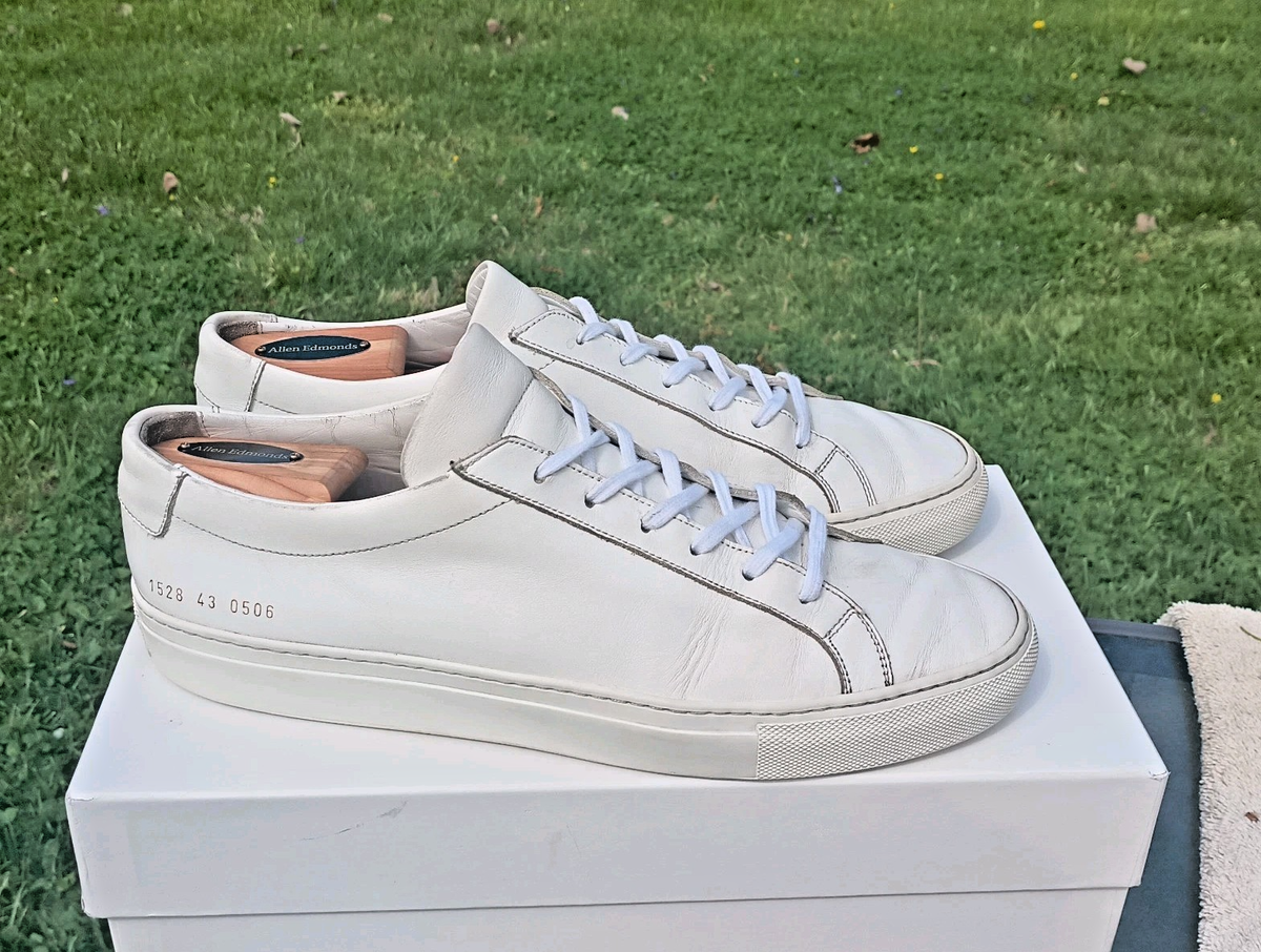 Common Projects Achilles Low White 43EU 10/10.5US 1528 w/ COA $450