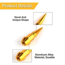 Secure-Fit High-Quality Sleek 4-Pack Universal Bullet-Shaped Valve Caps for Cars