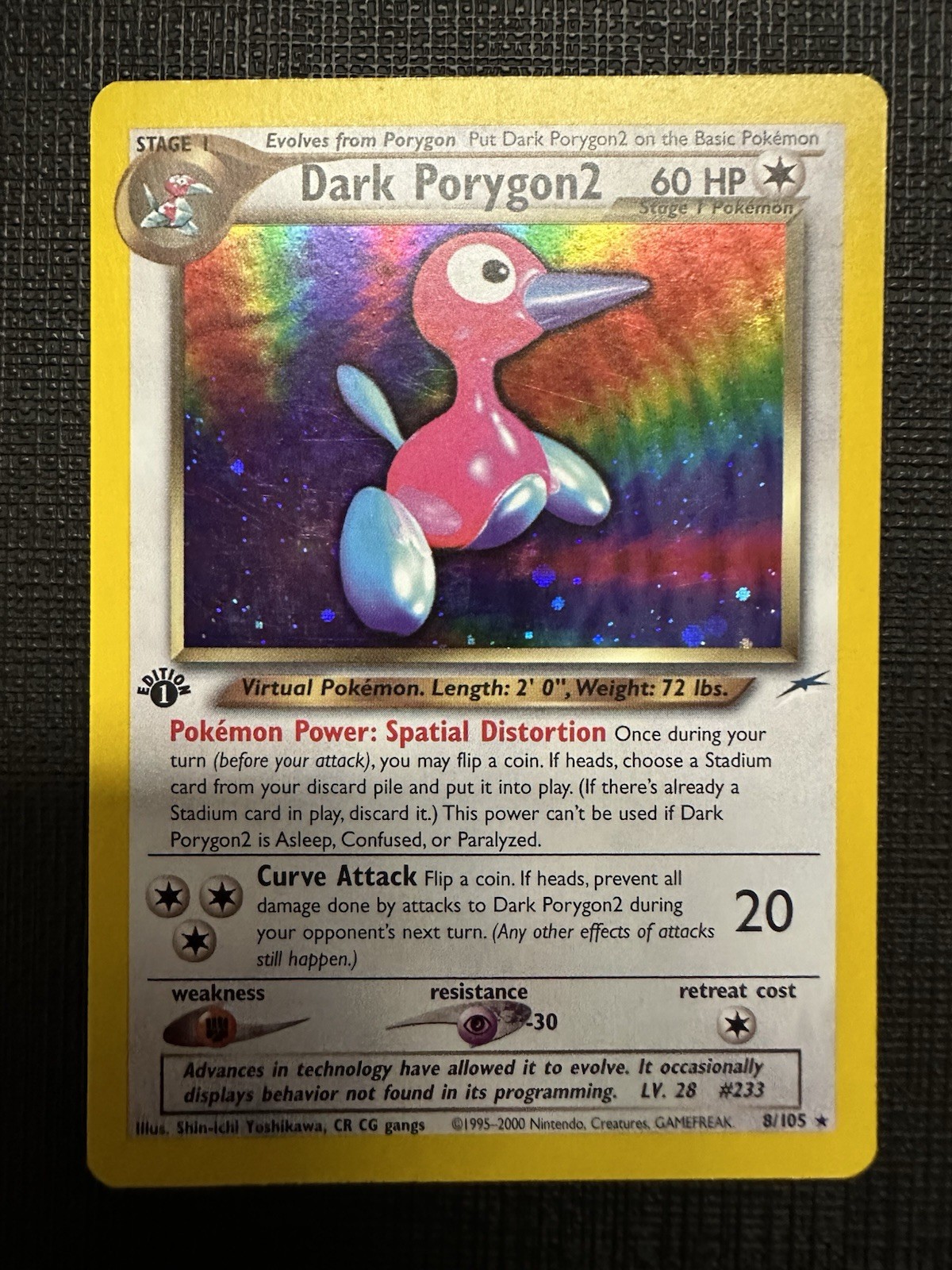 Dark Porygon2 Neo Destiny First Edition Holo 8/105 Rare Pokemon