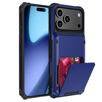 Wallet Case 4 Credit Card ID Holder Cover For iPhone 16e 15 13 14 12 17 Pro Max