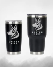 GERMAN SHEPARD DOG | 20/30OZ | ENGRAVED TUMBLER | CUSTOM | FREE PERSONALIZATION