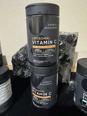 Sports Research Vitamin C Liposomal 1000 mg 180 Veggie Capsules  EXP 09/2027