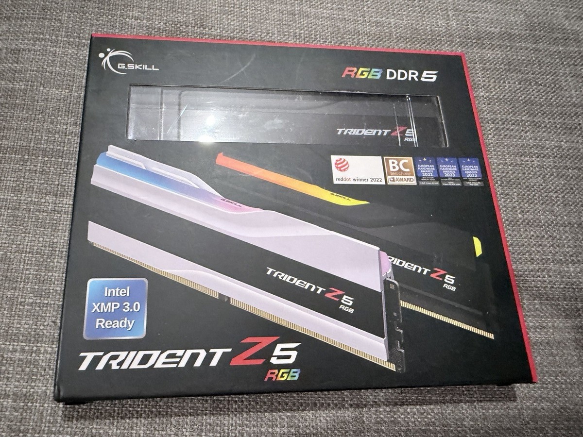 G.Skill Trident Z5 RGB 48GB (2×24GB) DDR5-6400 CL36 Memory Black