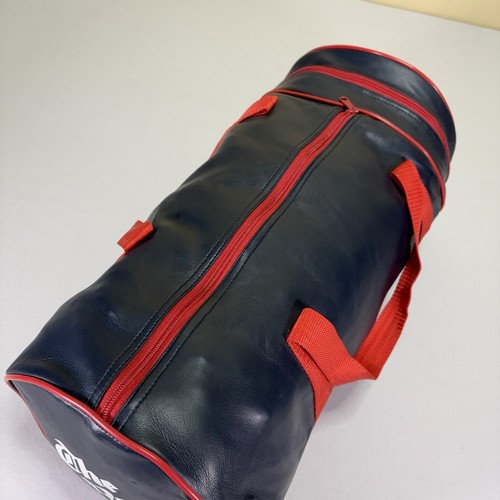 VTG 70s 80s The Gazette Gym Duffel Bag - Navy Blue Red - Workout - Shoe Pocket - 第 4/9 張圖片