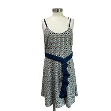 Liberty of London For Target Sleeveless Floral Ruffle Dress Blue Size 12