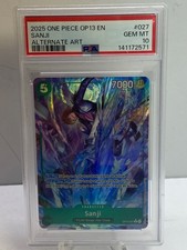 2025 ONE PIECE OP13-CARRYING ON HIS WILL ALTERNATE ART #027 SANJI PSA 10