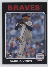 2024 Topps Heritage High Number Black Border Darius Vines #650 2g8