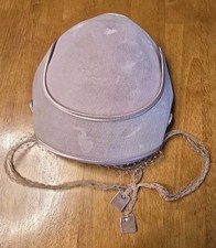 Vintage 1940s 50s Pink Velvet Juliette Cap Fascinator Hat with Netting Veil