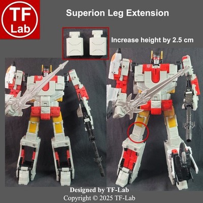 Leg Extension Upgrade: Transformers Aerialbot Silverbolt Superion Age of Primes