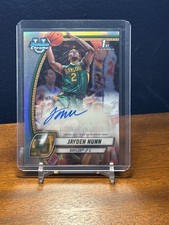 2024/25 Bowman Chrome University Basketball 1st Jayden Nunn Refractor Auto