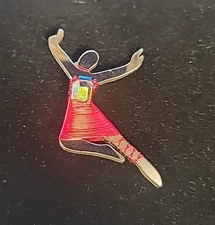 Vintage Rare 1997 Liztech Leaping Dancer Pixie Ballerina Pin Brooch Copper wire