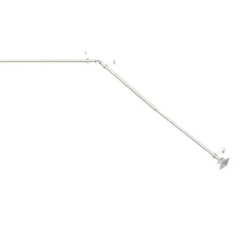 KN80708 Mission Step Square End Decorative Bay Window Curtain Rod, 78-144" Ad...