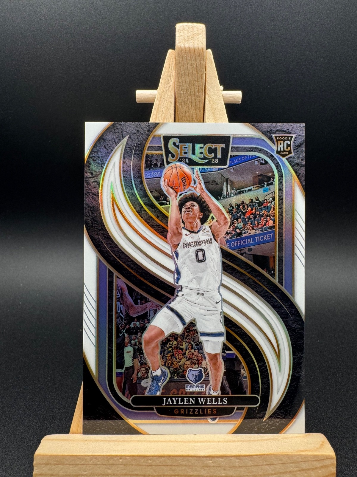 Jaylen Wells RC Premier White Prizm /149 2024-25 Panini Select Grizzlies Rookie