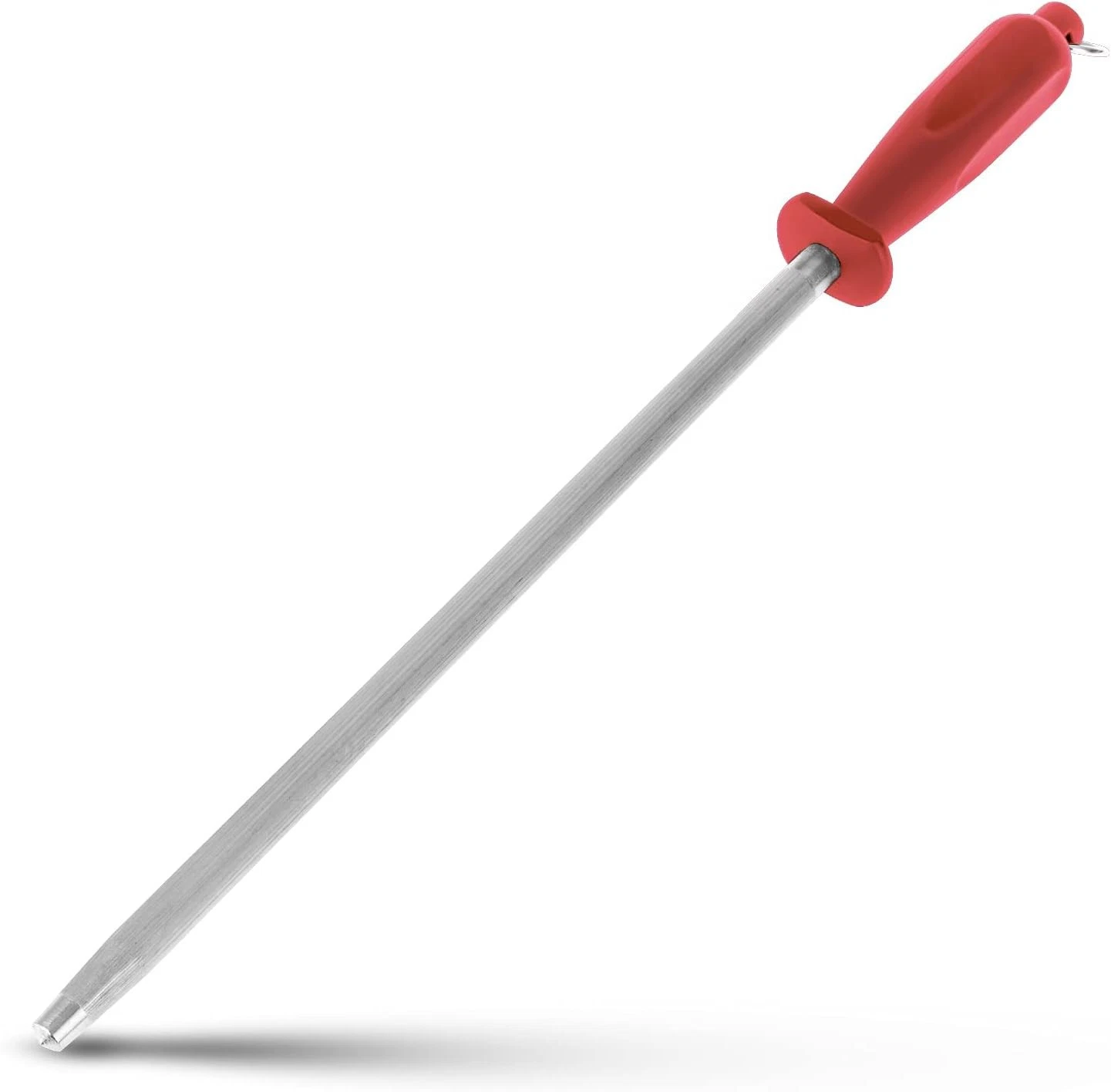 Professional Carbon Steel Knife Sharpening Steel Red 12 Inch