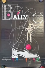 Bally Chaussures Golf Poster By Bezombes Original French 1980 Swiss Shoe Co. Ad.