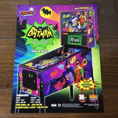 Stern Batman 66 Premium Edition Pinball Arcade Flyer Brochure Ad Poster