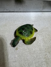 Sea Turtle Figure 4" L x 3.25"W Resin Green Brown Decor Nautical Sea Life
