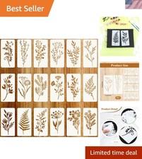Stencils for Painting on Wood, Reusable Flower Stencils Painting Crafts Templ...