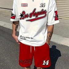 Men's summer casual short-sleeved T-shirt and shorts set 2-piece set