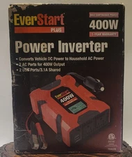 Everstart 400 Watts Vehicle Power Inverter Converter 12V DC to 110V AC