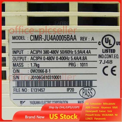 Brand Yaskawa CIMR-JU4A0005BAA CIMRJU4A0005BAA Inverter New Expedited Shipping