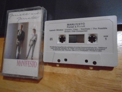 RARE OOP Farrell & Farrell CASSETTE TAPE Manifesto 1986 christian rock X-Sinner