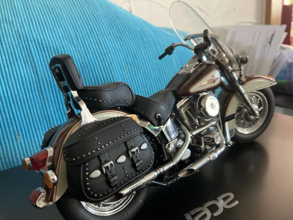 Harley Davidson Franklin Mint Bike Modell 1:10 Heritage Softail Classic Rar ✅ - Bild 4 von 4