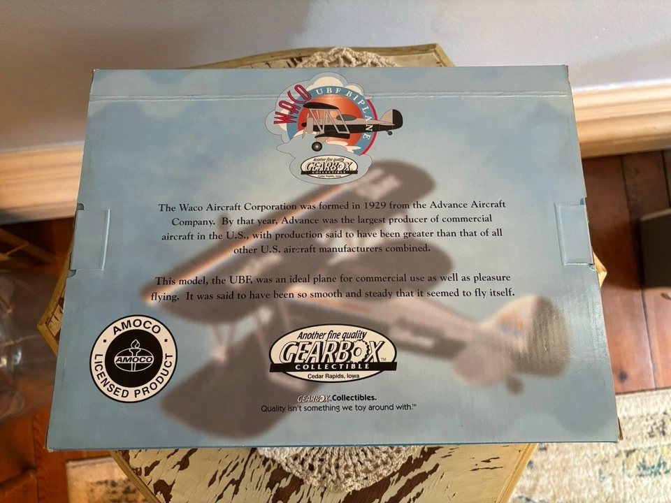 Limited Edition Gearbox Collectibles - 02004 - Amoco Waco UBF Biplane Coin Bank - Image 3 of 3