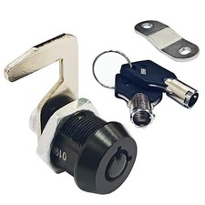 1 Pack Black Toolbox Locks with Keys 5/8 Inch Tubular Cam Lock Keyed Alike Zi...