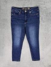 Seven 7 Jeans Womens 12 Blue Dark Wash Metro Ultra High Rise Skinny Stretch