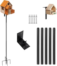 Bird Feeder Pole Stand 77In,Heavy Duty Adjustable Bird House Stand Pole, Birdhou