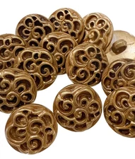 10PC Flower Plastic Buttons Sewing Crafts Shank Buttons 18mm