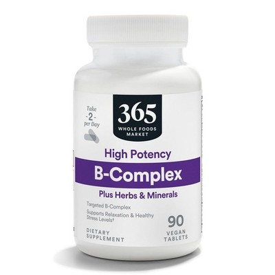 365 by Whole Foods Market High Potency Vitamin B Complex Herbal Support Tablets