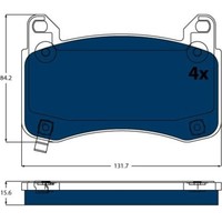 TRW Electric Blue BremsbelÄGe Satz Vorne Passend FüR Tesla Model | GDB2555BTE