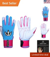 Bomb Squad Batting Gloves -  Goat Skin Leather, Full Wrist Support, Youth & A...