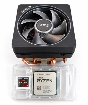 AMD Ryzen 7 5800XT 8-Core AM4 CPU + AMD Wraith Prism RGB Cooler - Working