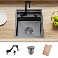 13"x15"x7" Undermount RV Kitchen Sink - 18 Gauge Stainless Steel Outdoor Bar ...