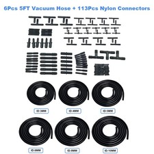 6pcs 5ft Car Vacuum Hose Line Pipe Kit 113 Connectors Automotive Replacement 6pcs 5ft Car Vacuum Hose Line Pipe Kit 113 Connectors Automotive Replacement