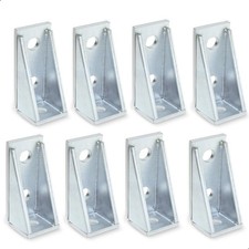 8Pcs 3 Hole 90 Degree Gusseted Fitting for 1-5/8" Strut Channel Right Angle C...
